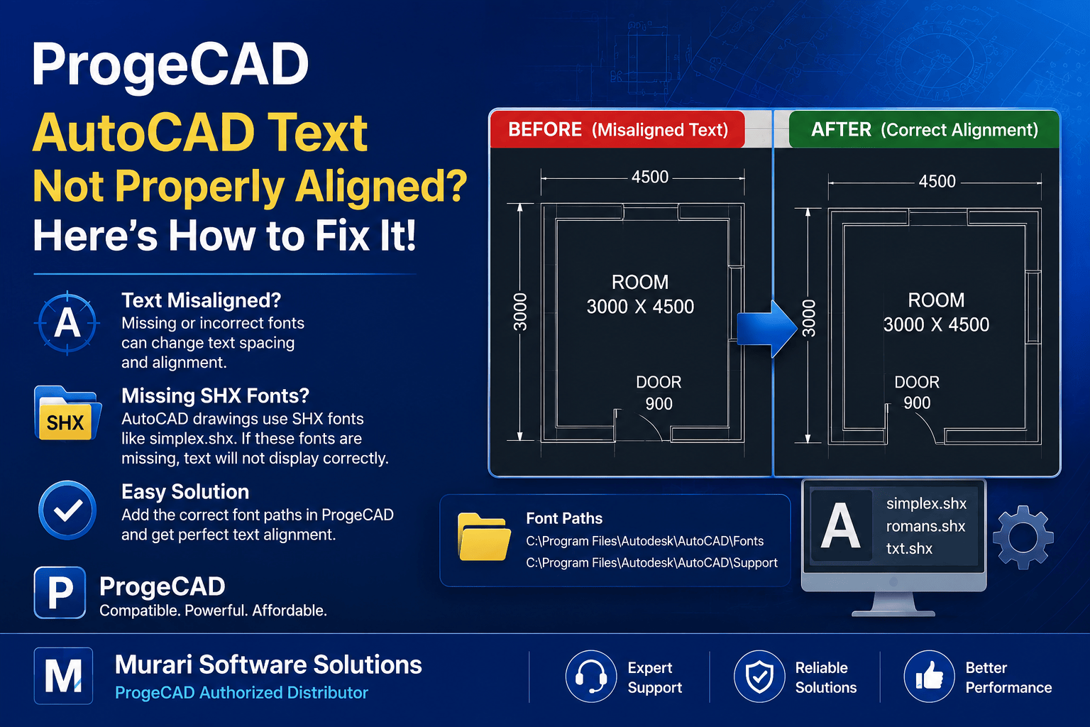 AutoCAD Text Not Properly Aligned in ProgeCAD? Fix Font Alignment Issues