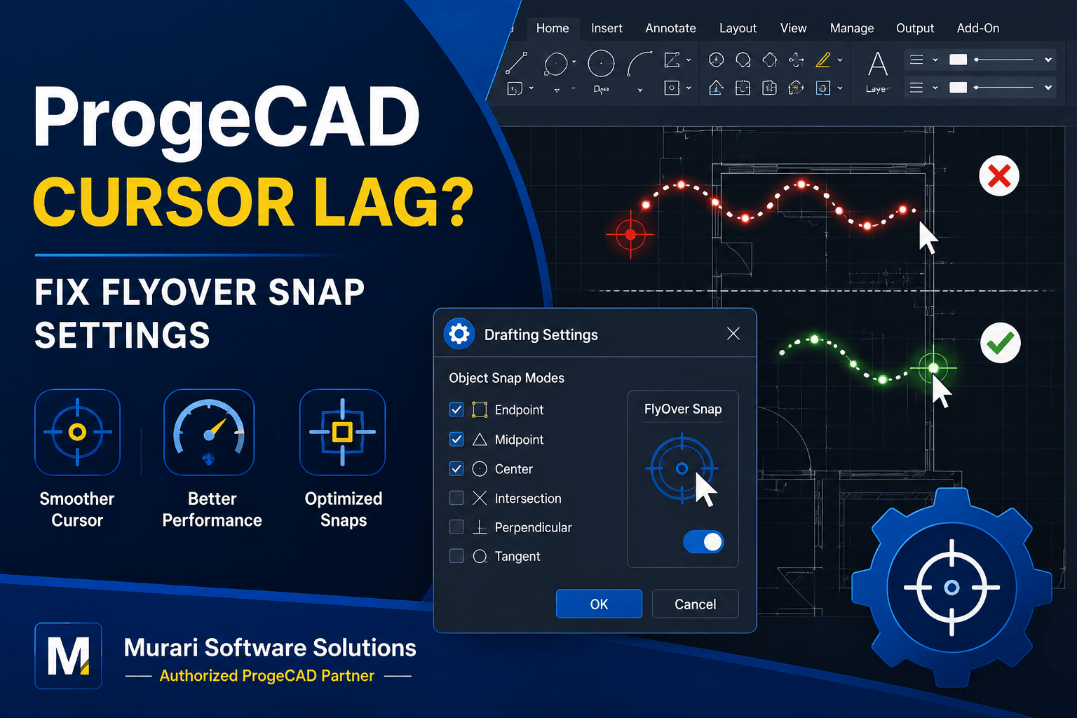 ProgeCAD Cursor Movement Is Erratic? Fix Mouse & FlyOver Snap Issues