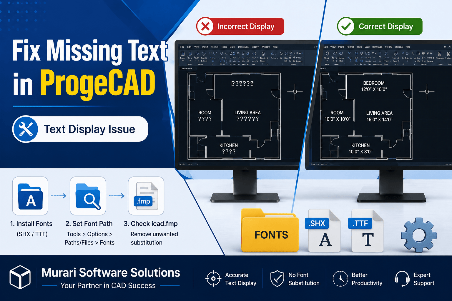 Some Texts Are Not Displayed Properly in ProgeCAD? Complete Font Fix Guide