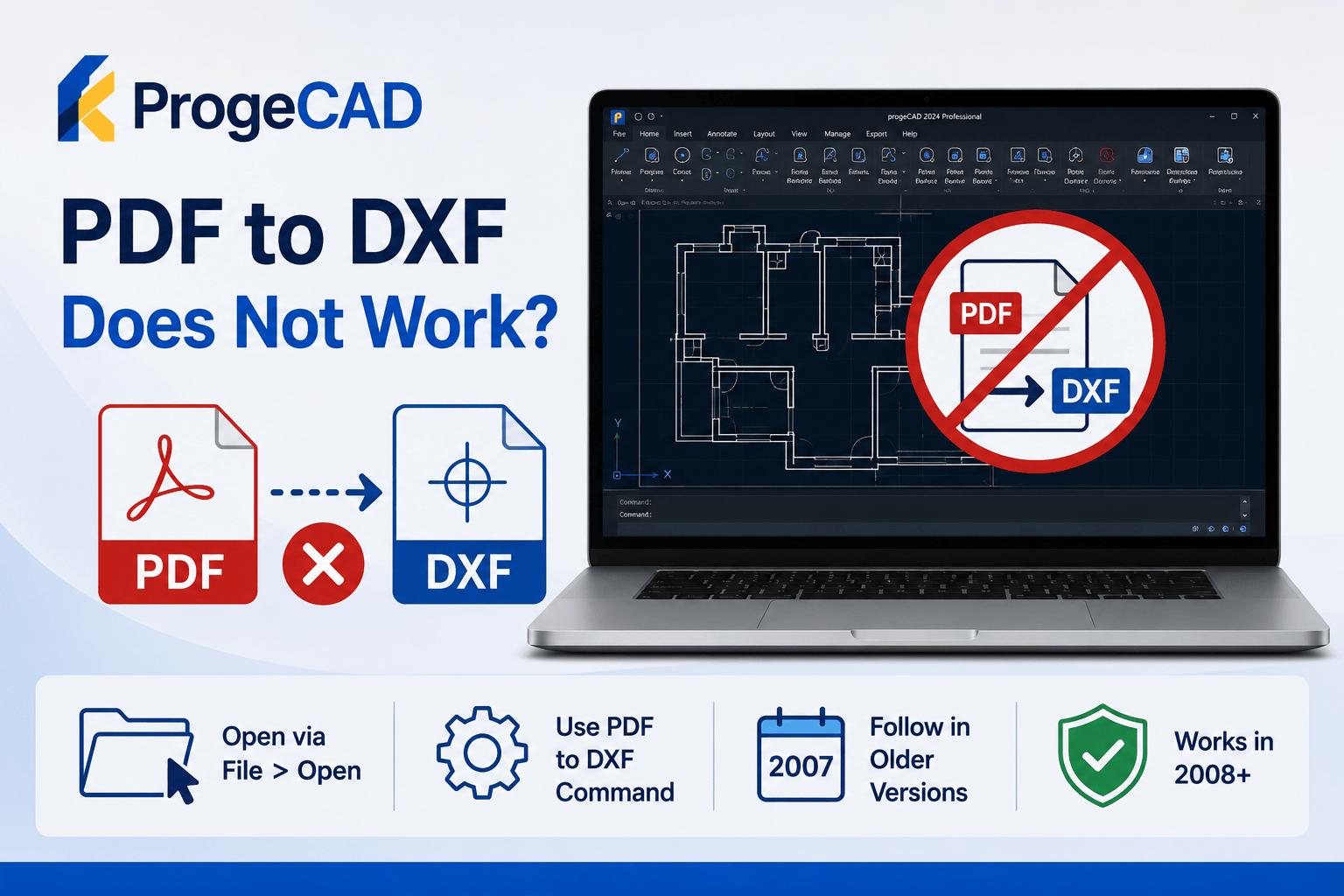 How to Fix PDF to DXF Conversion Not Working in ProgeCAD