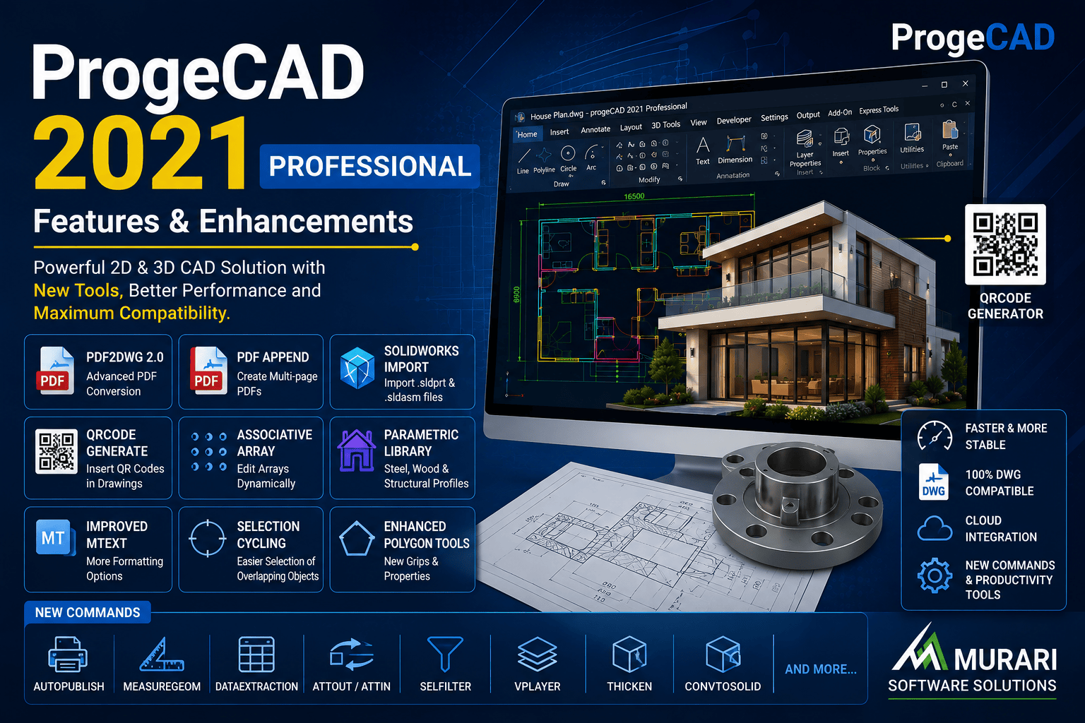 ProgeCAD 2021 Professional Features | New Commands & Enhancements