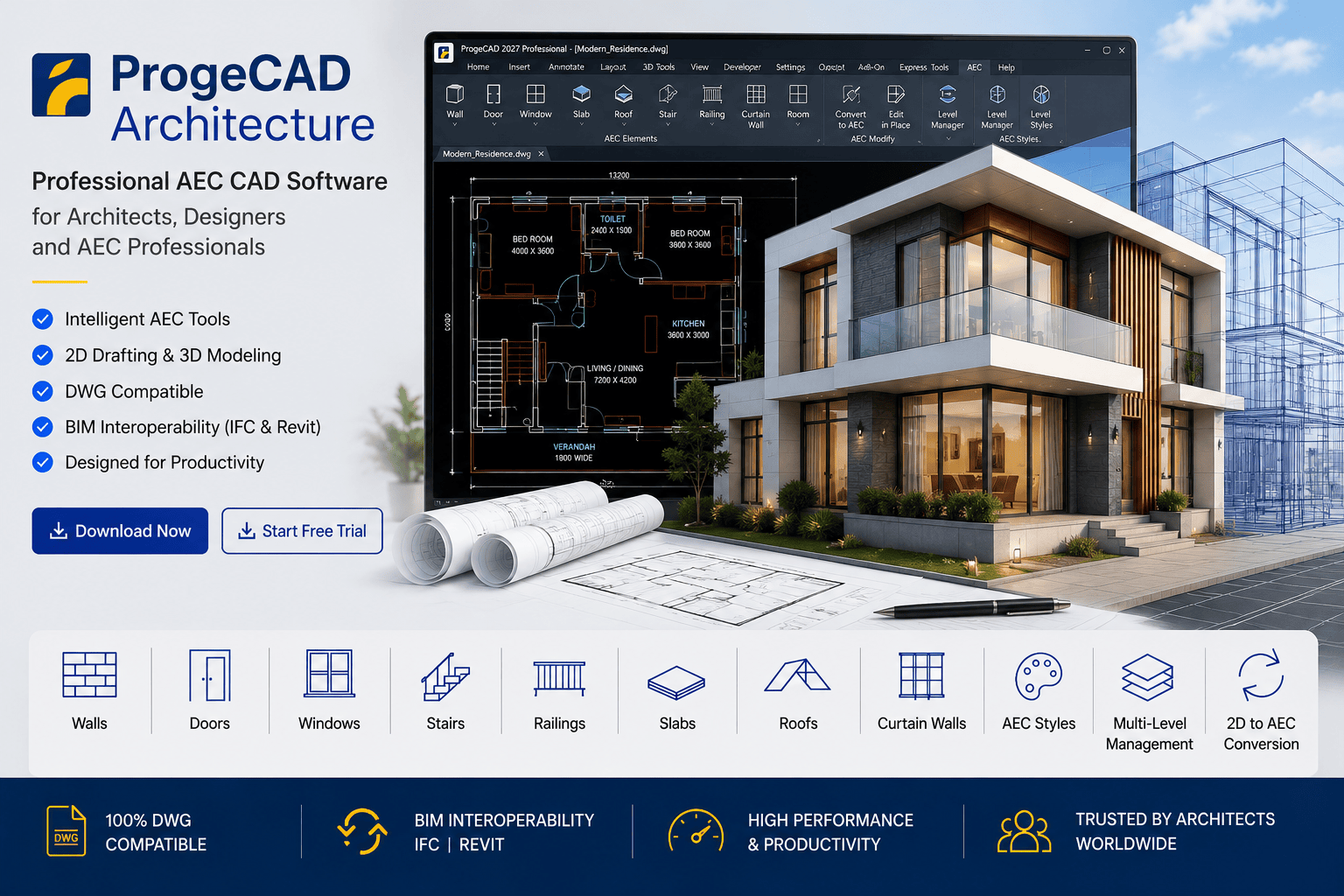 ProgeCAD Architecture – Professional AEC CAD Software for Architects