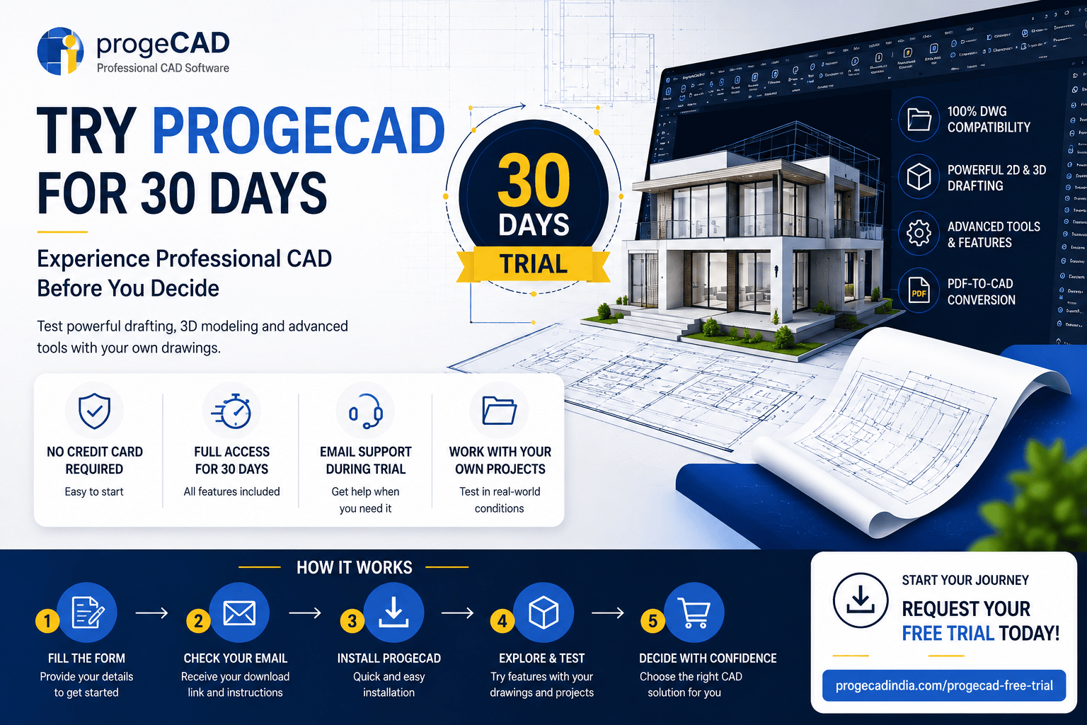 ProgeCAD Free Trial: Try Professional CAD Software for 30 Days