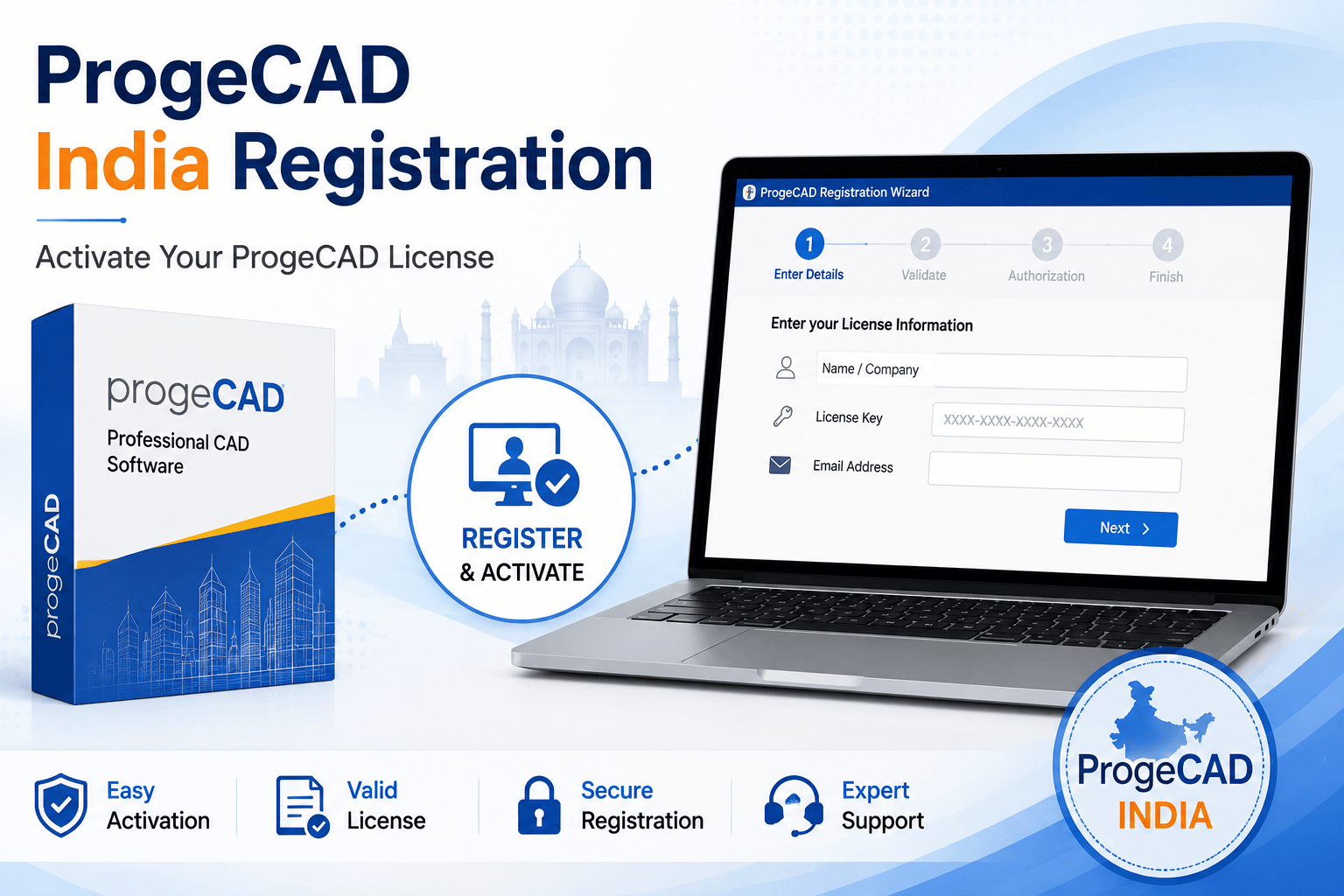 ProgeCAD India Registration Guide