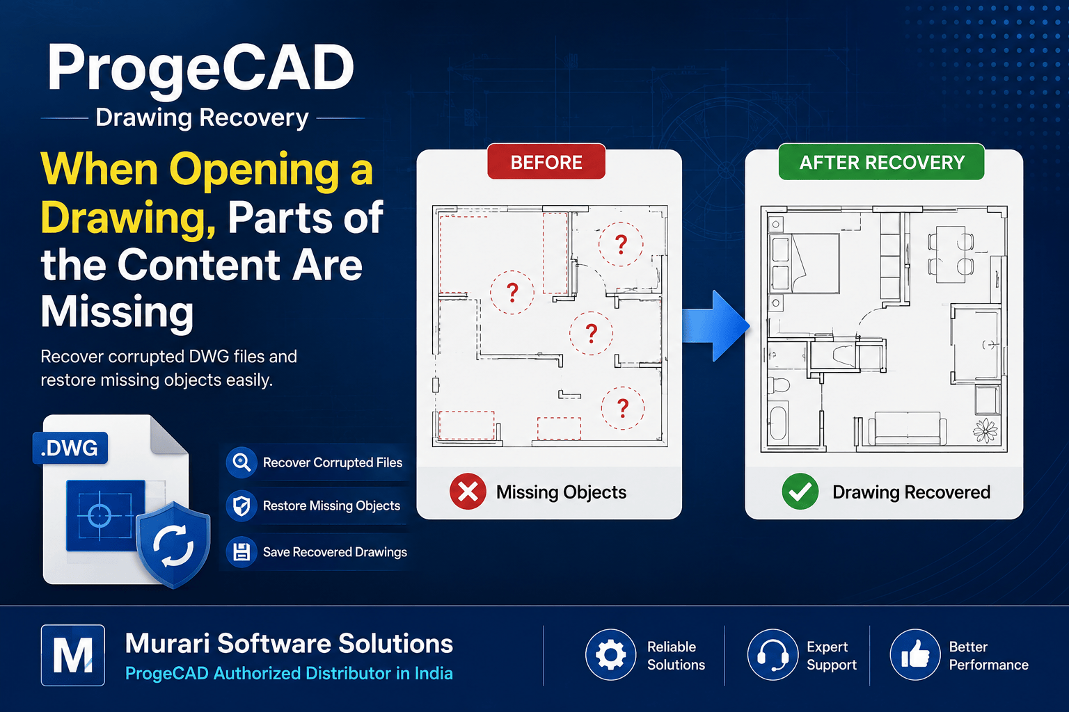ProgeCAD Drawing Opens with Missing Objects? Here's How to Recover It