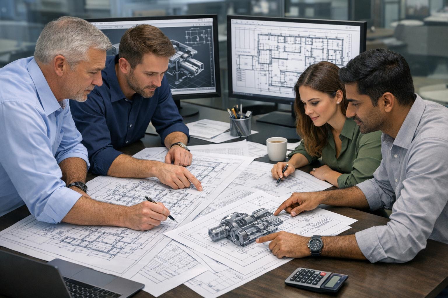 Engineer checking CAD software requirements file compatibility and installation source