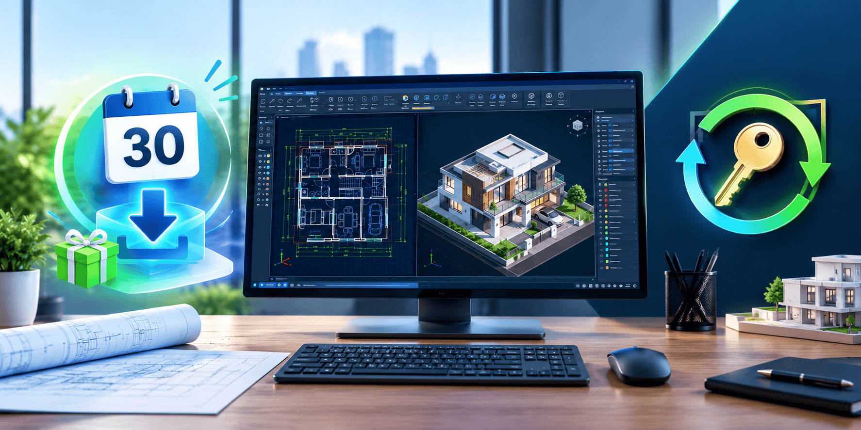 ProgeCAD CAD software interface for evaluating professional technical drawings