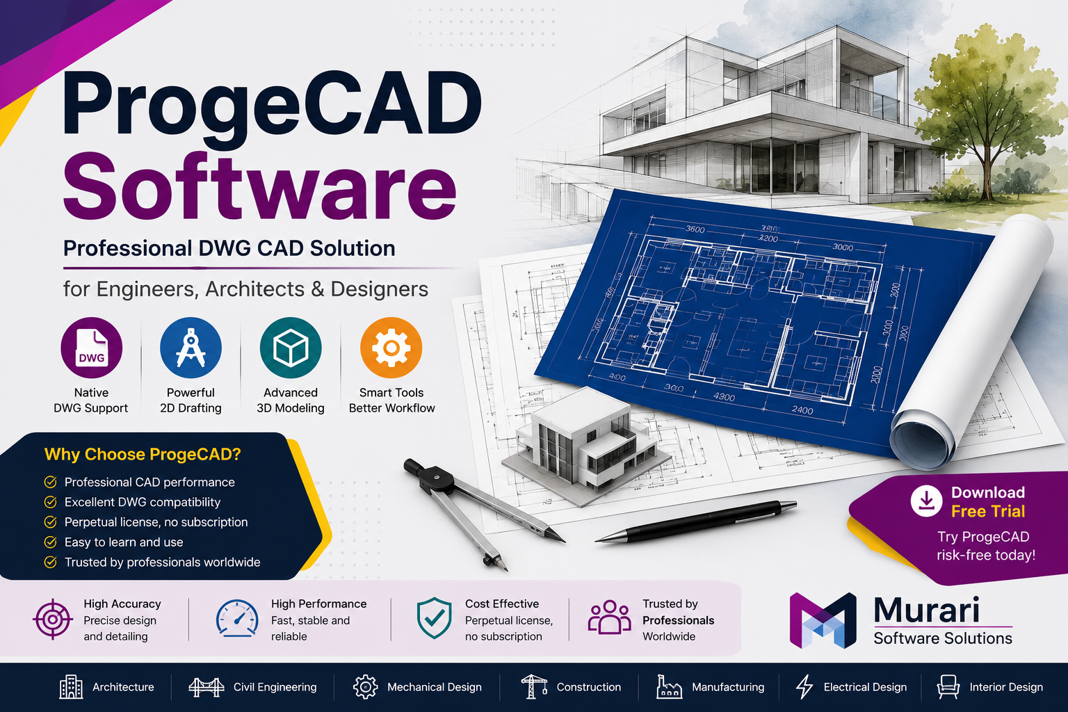 ProgeCAD Software - Professional DWG CAD Software for Engineers, Architects and Designers
